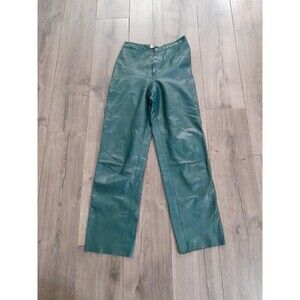 Vintage Debonair Women’s 9/10 Blue Leather Pants. B4